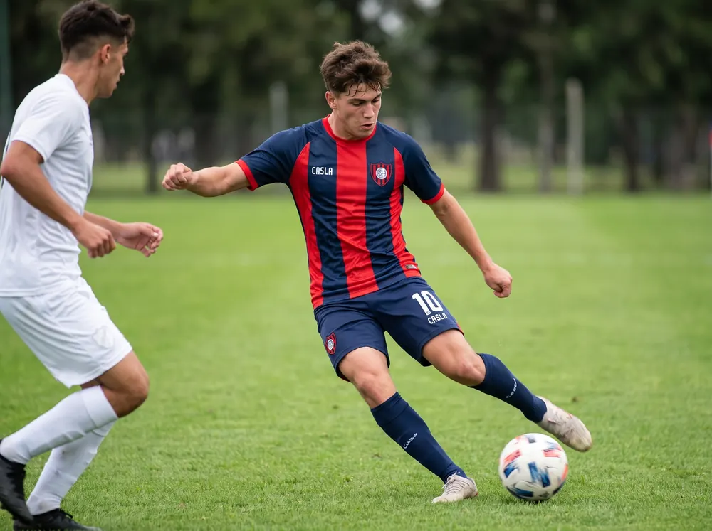 Jugador de 16 a 18 años rematando