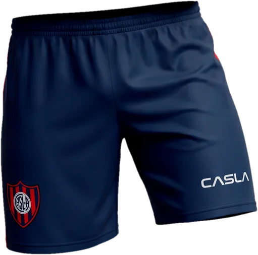 Short de entrenamiento azul con escudo